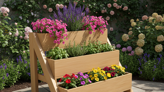 Modern 3-Tier Wooden Planter Box _ (Digital Download)