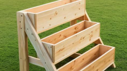 Modern 3-Tier Wooden Planter Box _ (Digital Download)