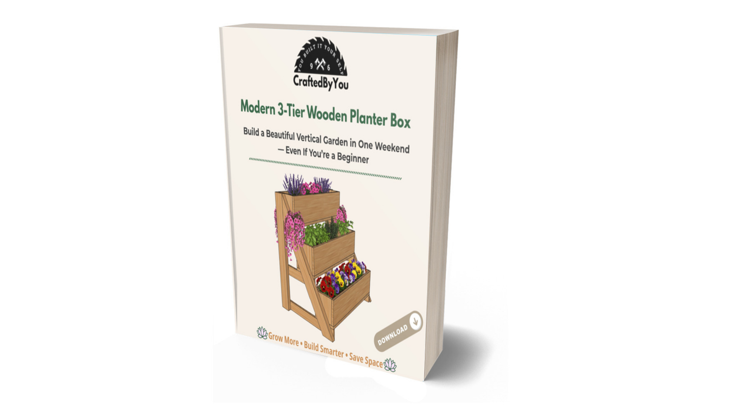 Modern 3-Tier Wooden Planter Box _ (Digital Download)