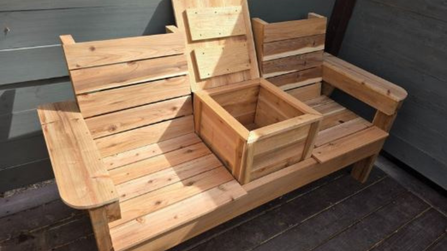 2 SEAT BENCH WITH MIDDLE STORAGE _ (Digital Download)