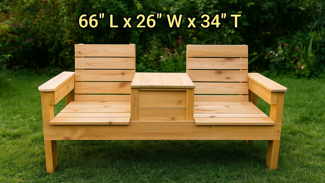 2 SEAT BENCH WITH MIDDLE STORAGE _ (Digital Download)
